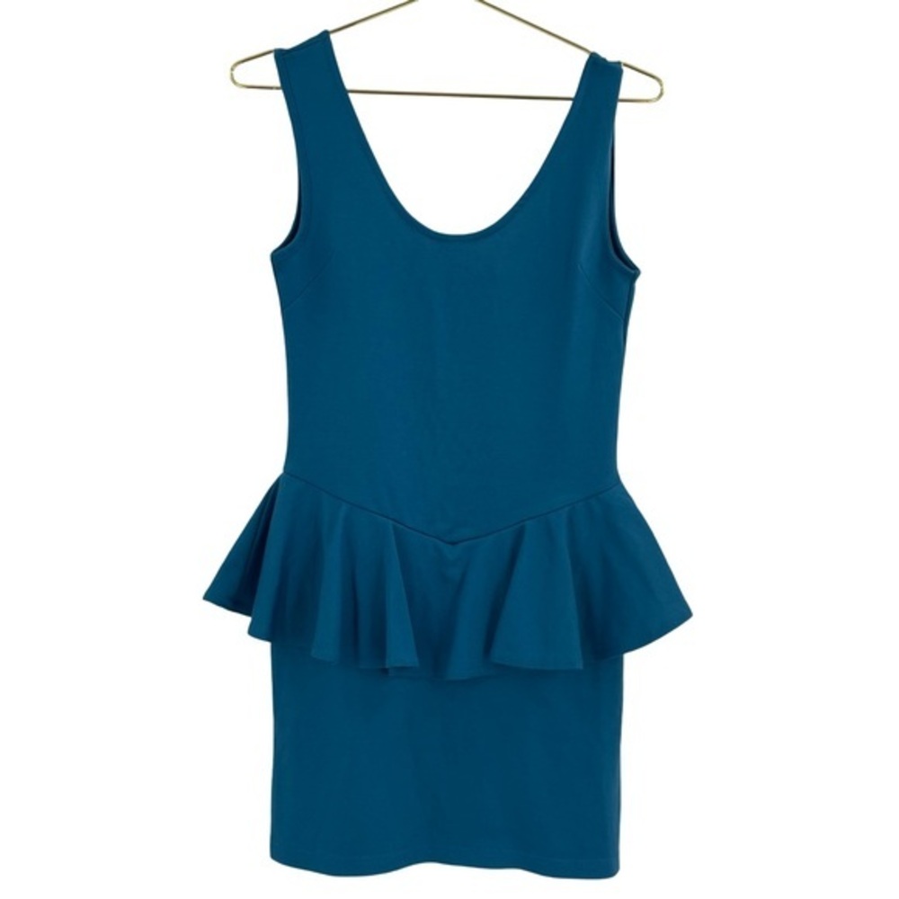 Cotton On Teal Peplum Mini Dress XS